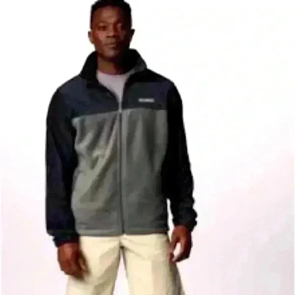 Mens size 2XL Columbia color block fleece jacket, #F584 - Picture 1 of 5